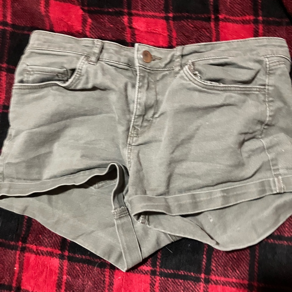 Women's Gray Denim Shorts